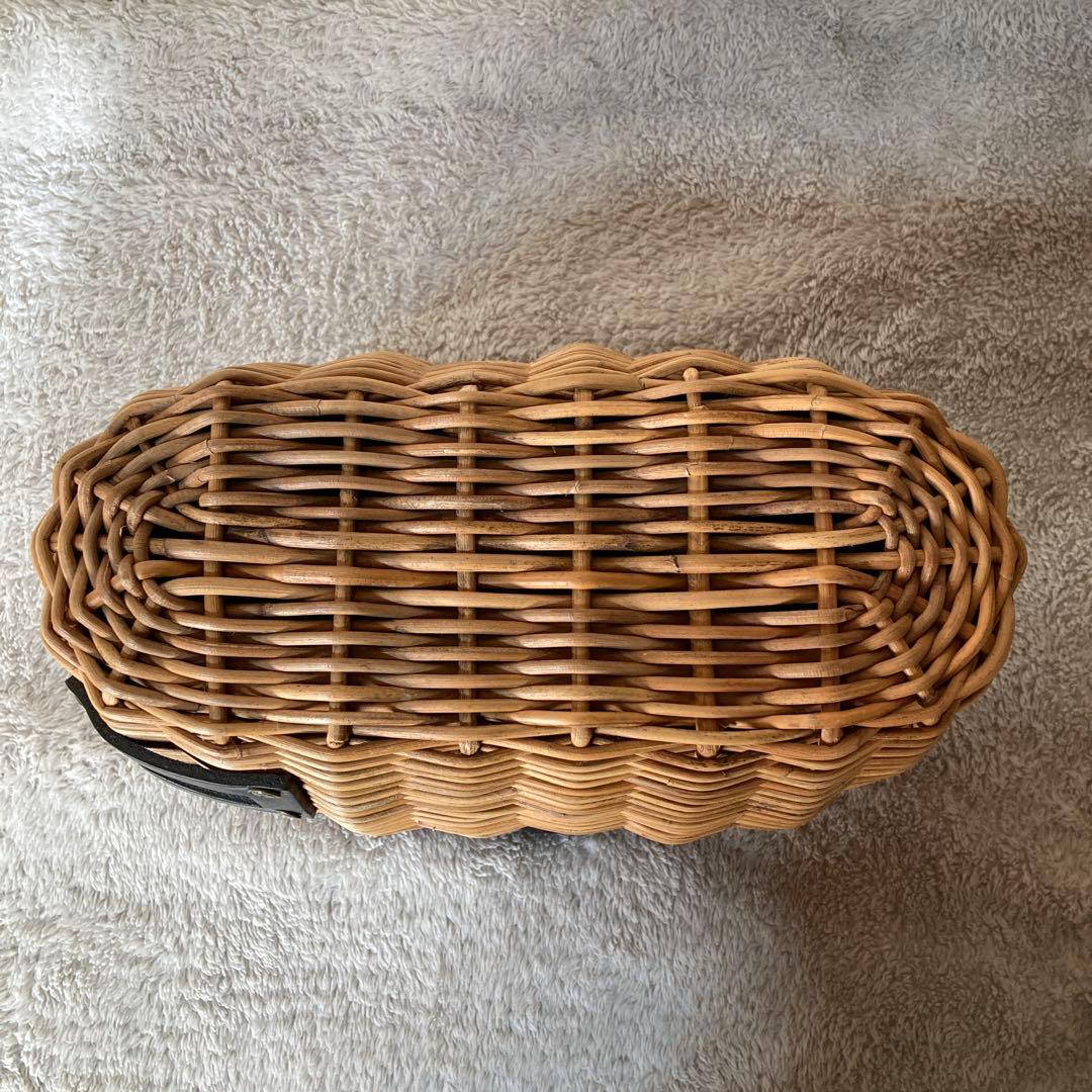 美品 ebagos エバゴス かごバッグ 新品未使用のリネンかぶせナチュラル付！