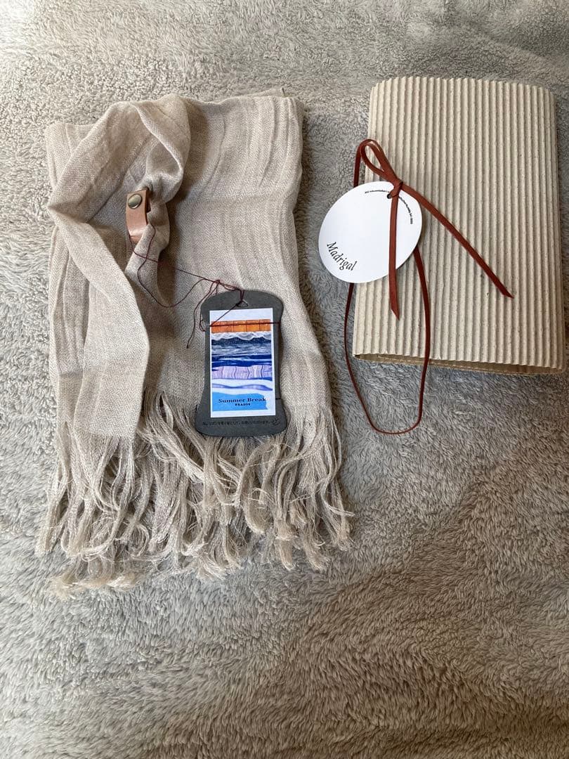 美品 ebagos エバゴス かごバッグ 新品未使用のリネンかぶせナチュラル付！