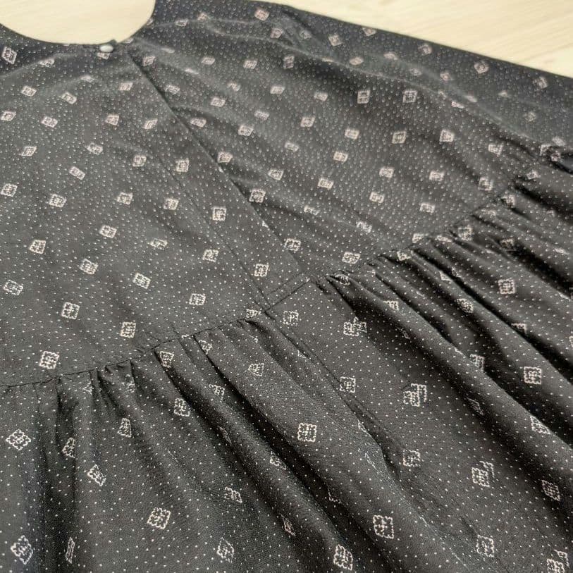 ネストローブ　コットン　シルク　プリント　ワンピース