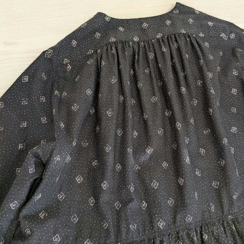 ネストローブ　コットン　シルク　プリント　ワンピース