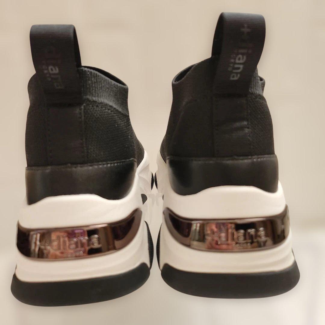 美品✨プラス　ダイアナ　軽量ニットソックススニーカー　厚底　撥水加工