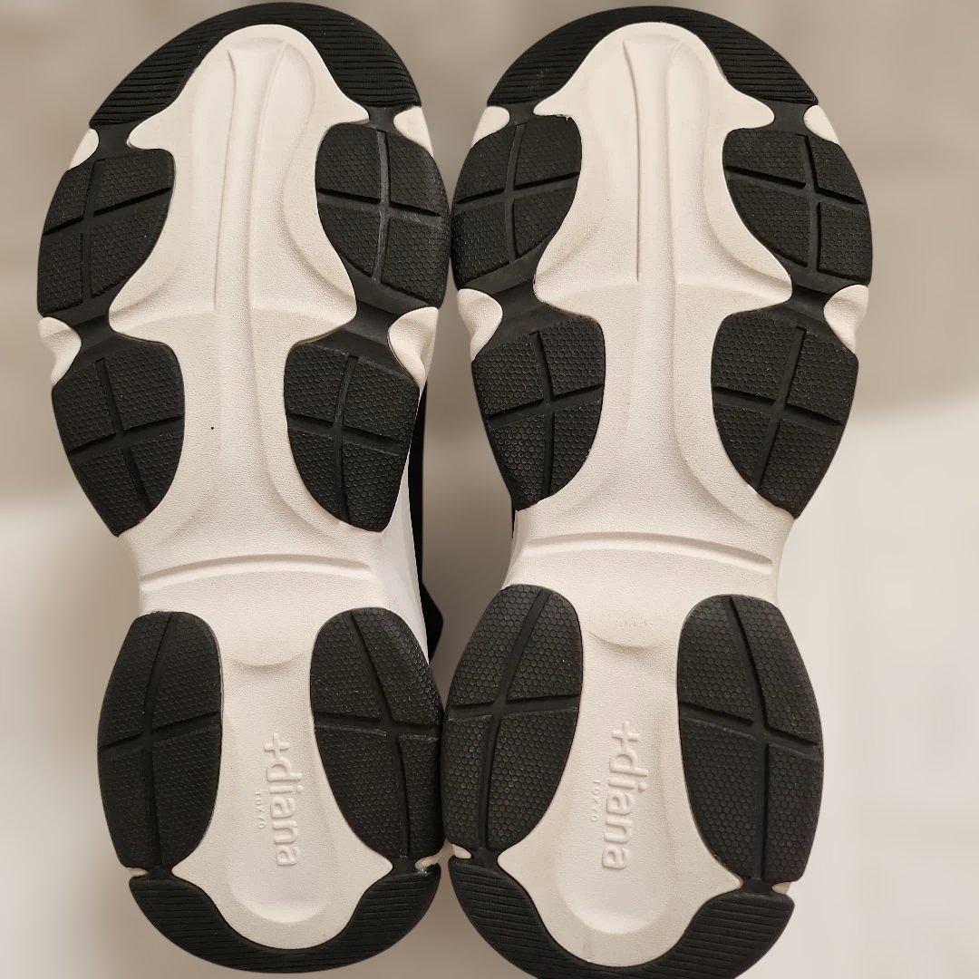 美品✨プラス　ダイアナ　軽量ニットソックススニーカー　厚底　撥水加工