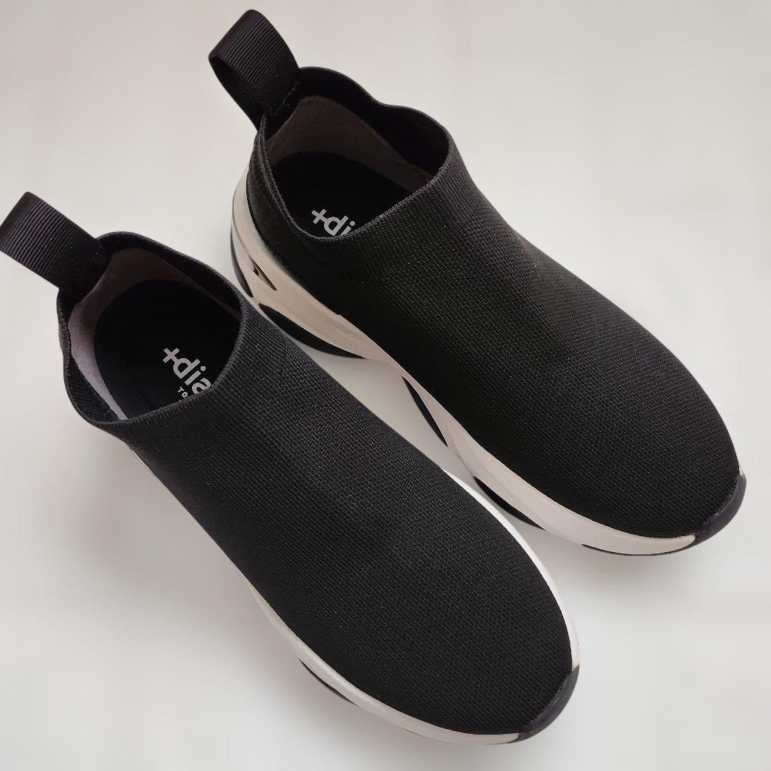 美品✨プラス　ダイアナ　軽量ニットソックススニーカー　厚底　撥水加工