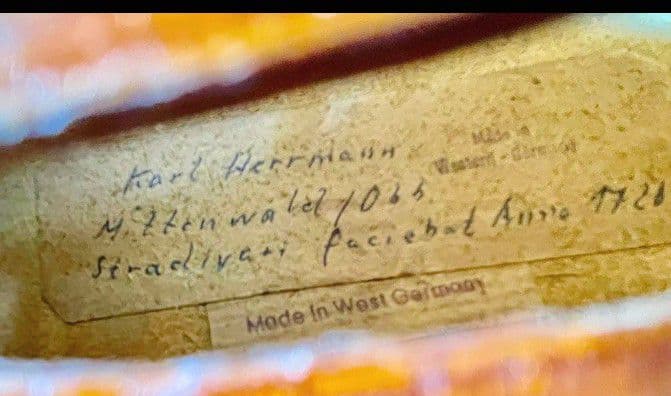 旧西ドイツ製ヴァイオリン　カール・ヘルマン