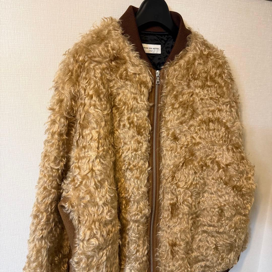 美品 DRIES VAN NOTEN 21-22AW ボアジャケット ブラウン