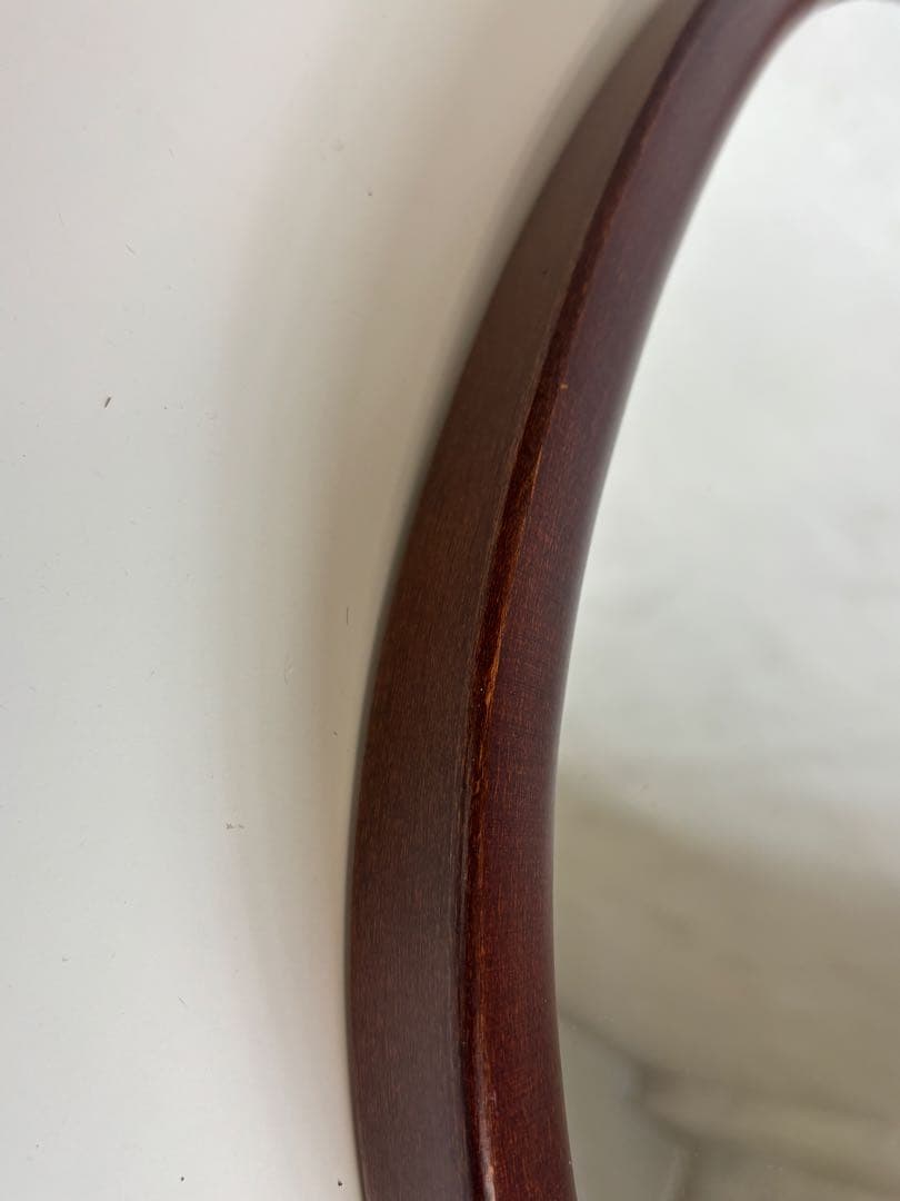 秋田木工 ウォールミラー 鏡 柳宗理 ビンテージ 曲木 ミラー 楕円 オーバル