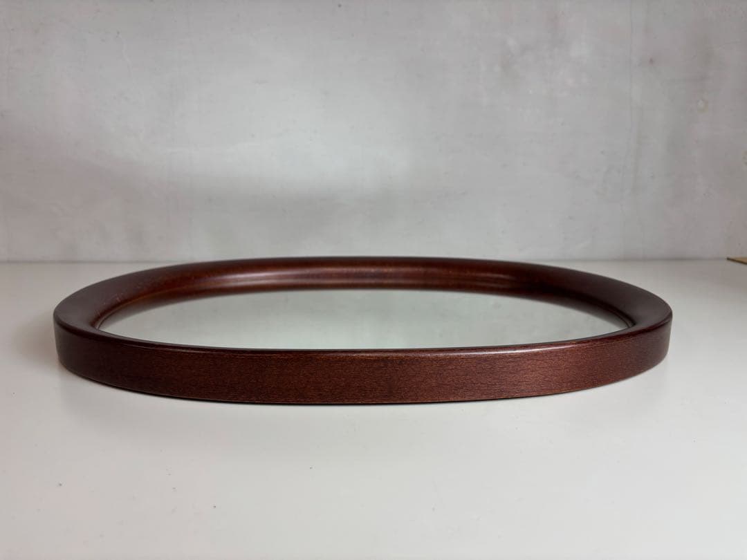 秋田木工 ウォールミラー 鏡 柳宗理 ビンテージ 曲木 ミラー 楕円 オーバル