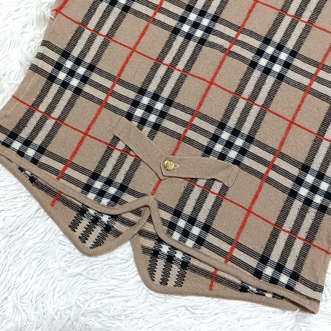 美品♪︎バーバリーズ ウールニットベスト ノバチェック ハニーベージュ