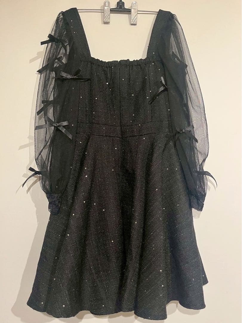 最終値下げ中♡黒いパフスリーブドレス　キャバ　ドレス