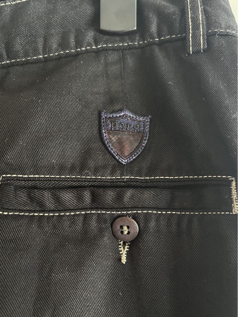 希少 USA製 ブラック RALPH LAUREN VINTAGE ポロチノ