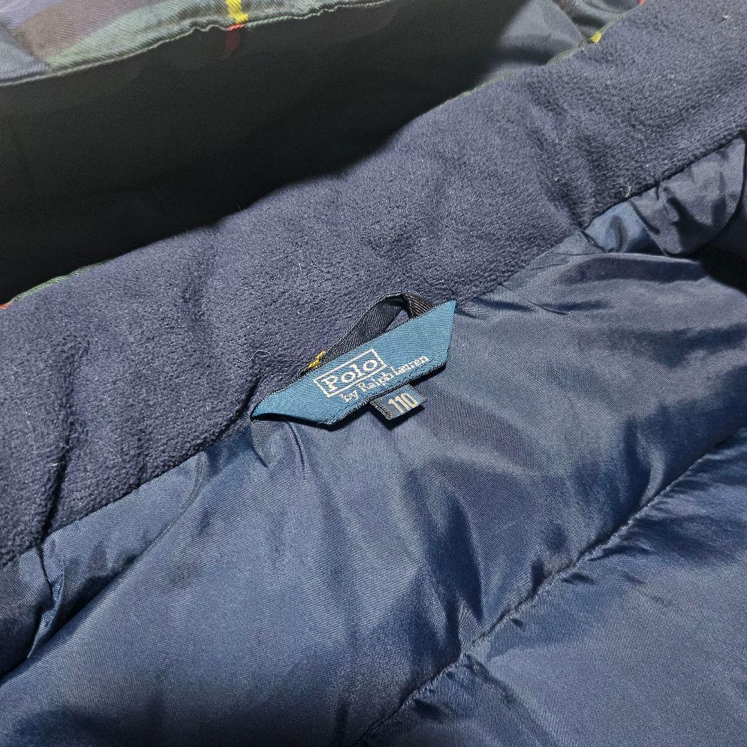 POLO RALPH LAUREN チェック ダウンジャケット 110
