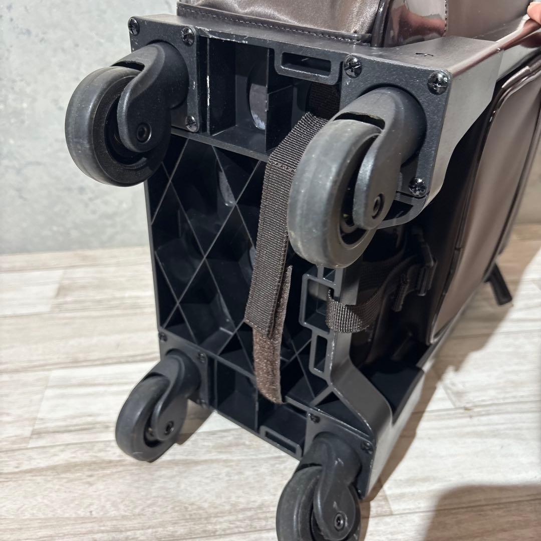 ダークブラウン トートバッグ キャリーケース付き　スワニー　シルバーカー