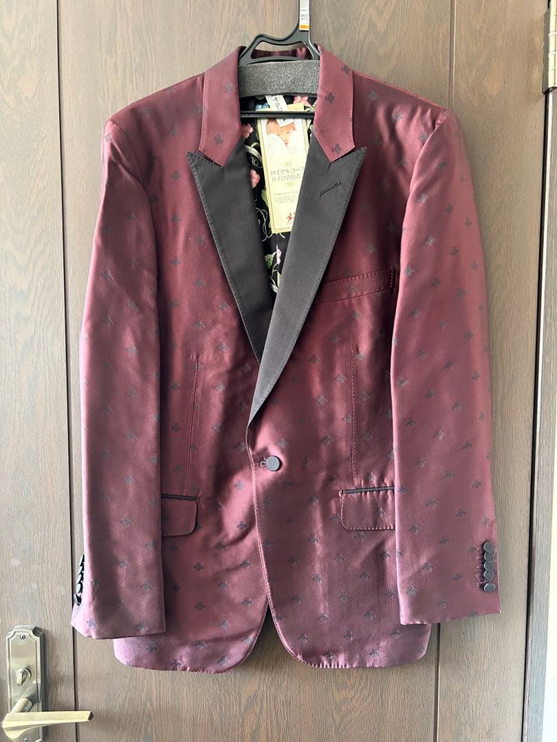 GUCCI バーガンディ タキシードジャケット　成人式　結婚式