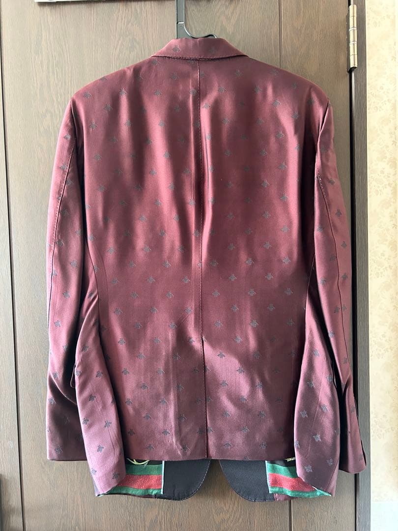 GUCCI バーガンディ タキシードジャケット　成人式　結婚式