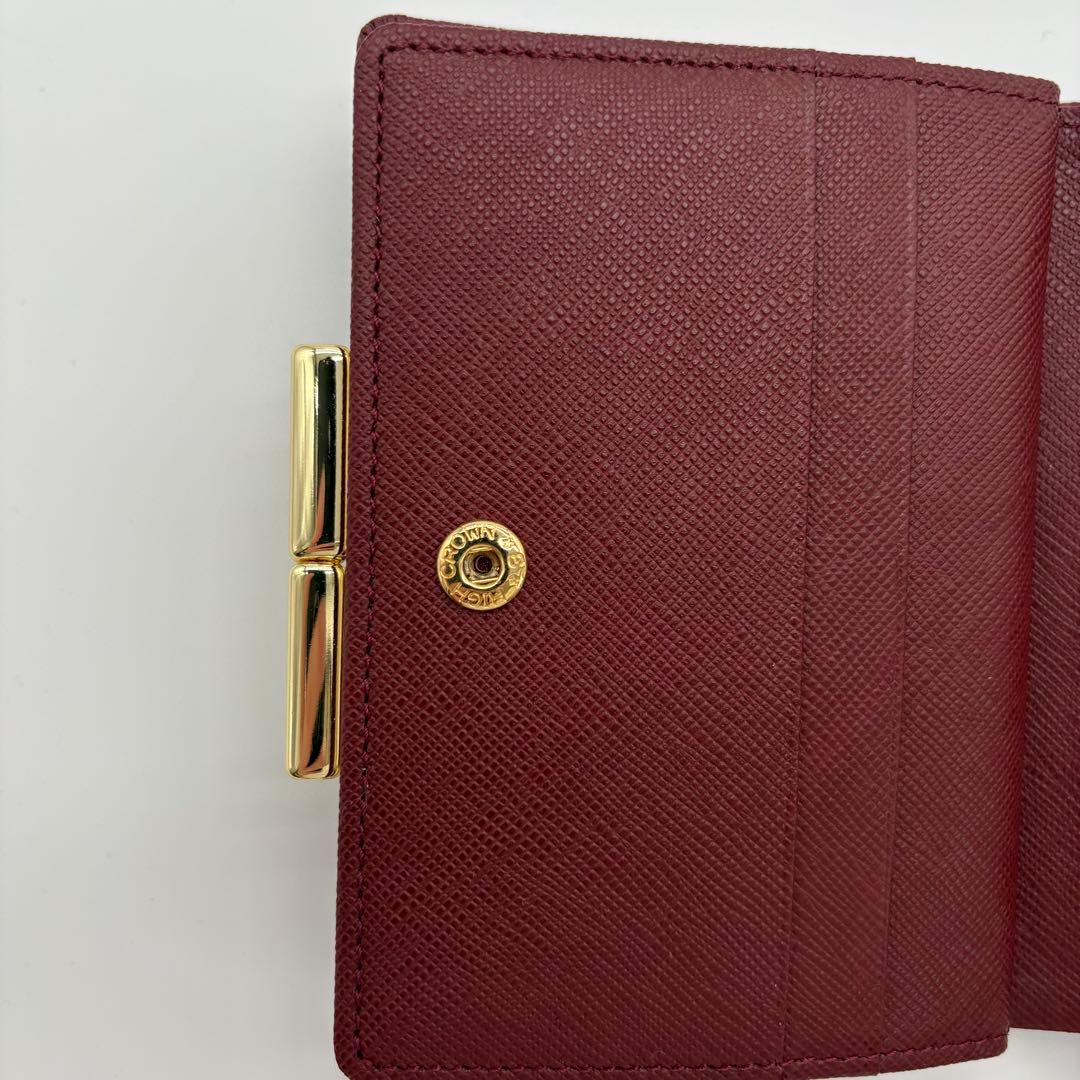 未使用級　バーバリー　ノバチェック　がま口財布　二つ折り財布