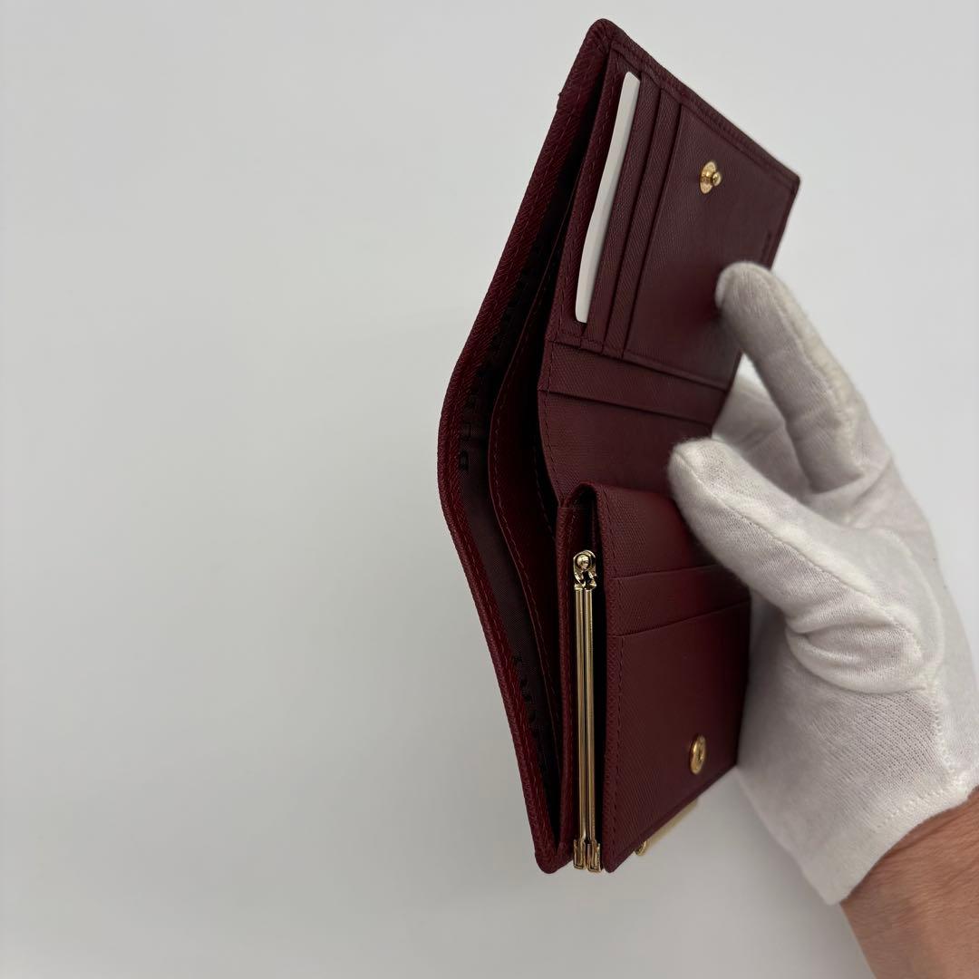 未使用級　バーバリー　ノバチェック　がま口財布　二つ折り財布