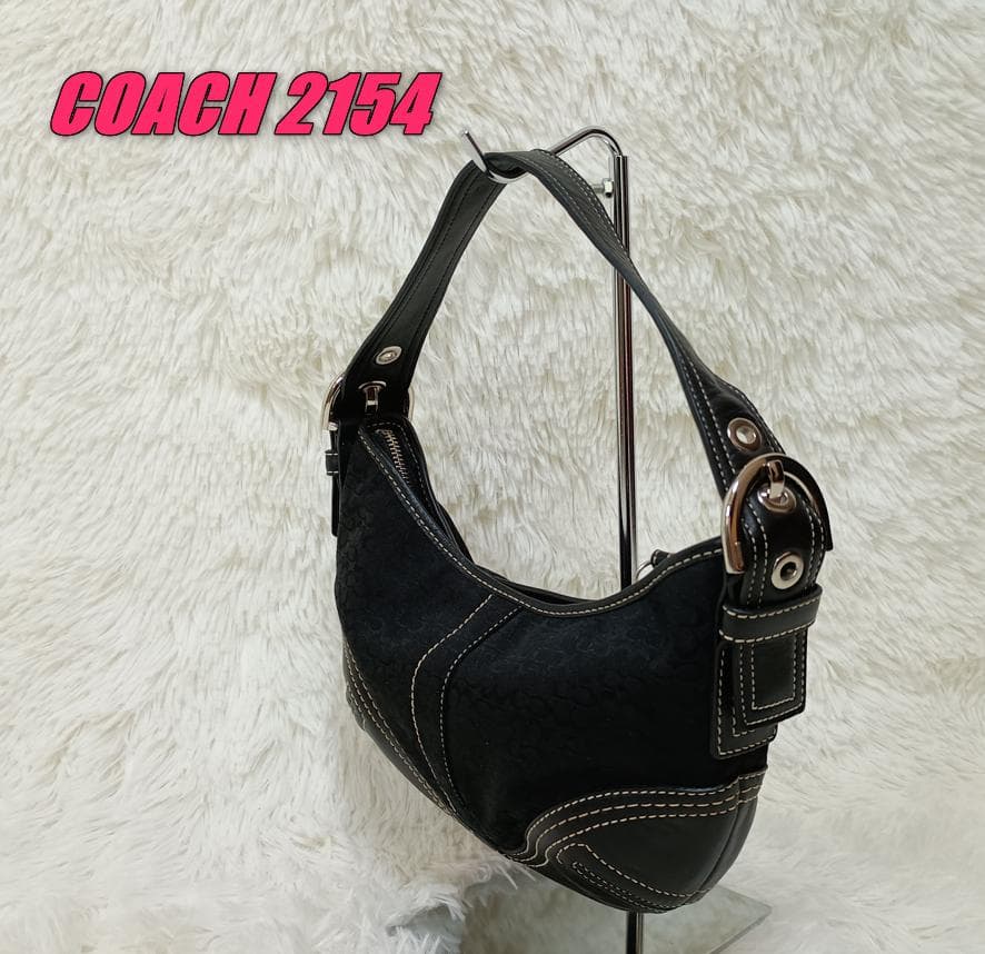 コーチ COACH ショルダーバッグ ミニシグネチャー レザーキャンバス2154