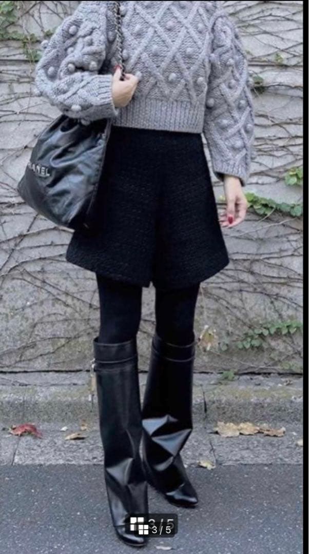 美品　cygne シーニュ　ショートパンツ　joelle ツイード