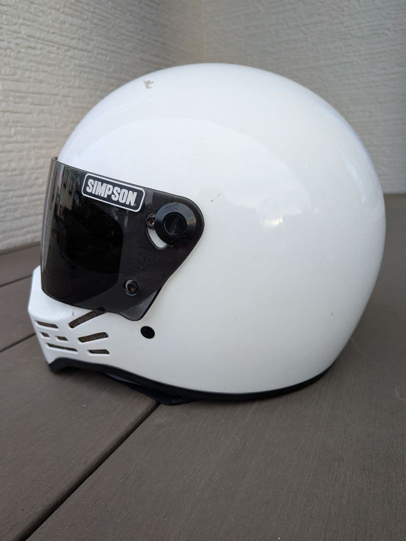 SIMSON 　m30 ヘルメット ホワイト　付属あり　クリアシールド付き