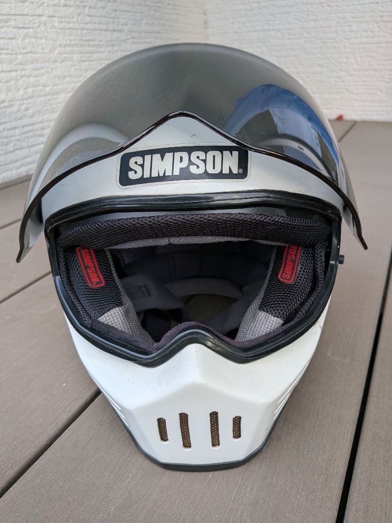 SIMSON 　m30 ヘルメット ホワイト　付属あり　クリアシールド付き