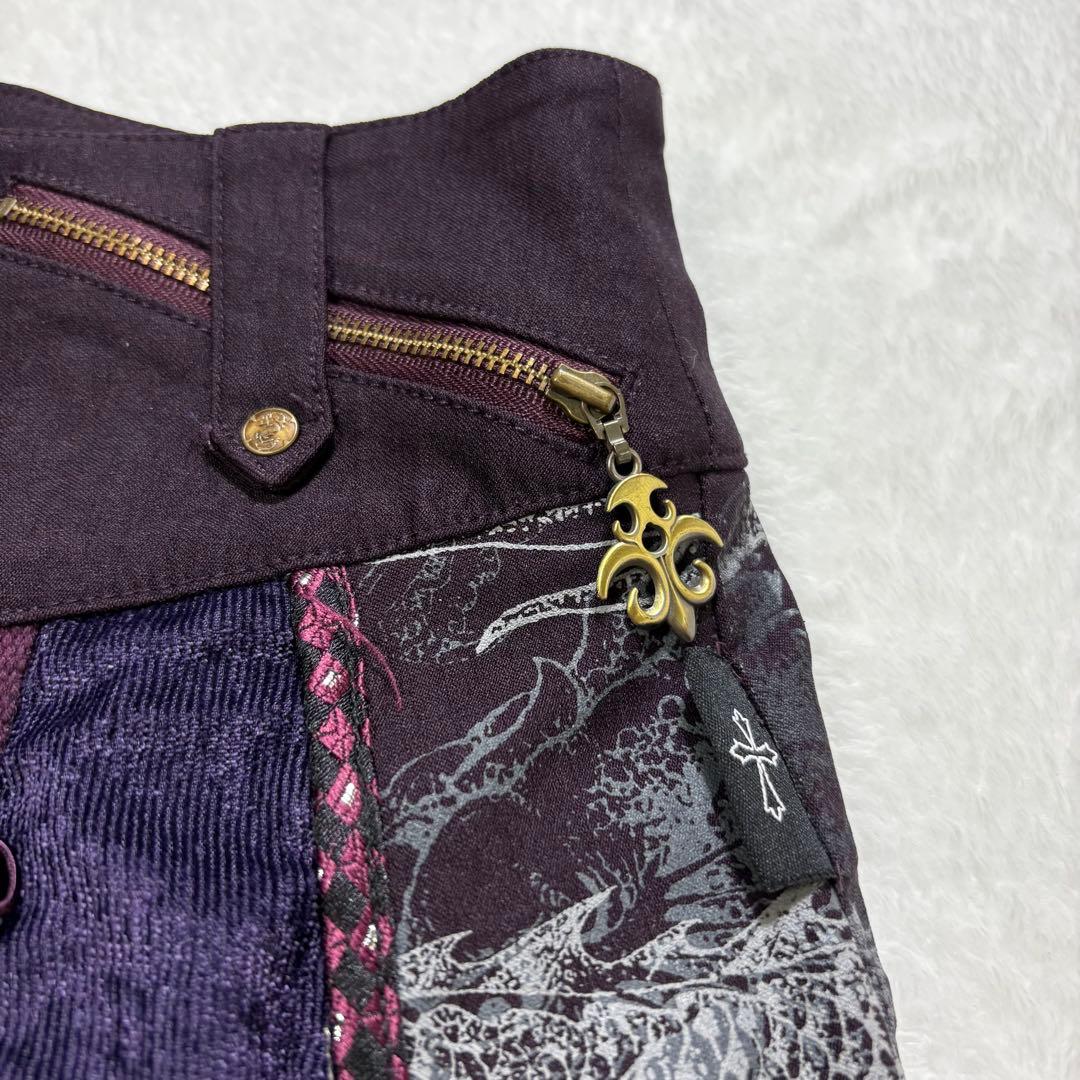 Ozz Croce ミニスカート　フレア　レイヤード　ティアード　ドラゴン