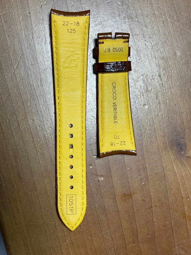 BREITLING レザーベルト 22-18mm ブラウン