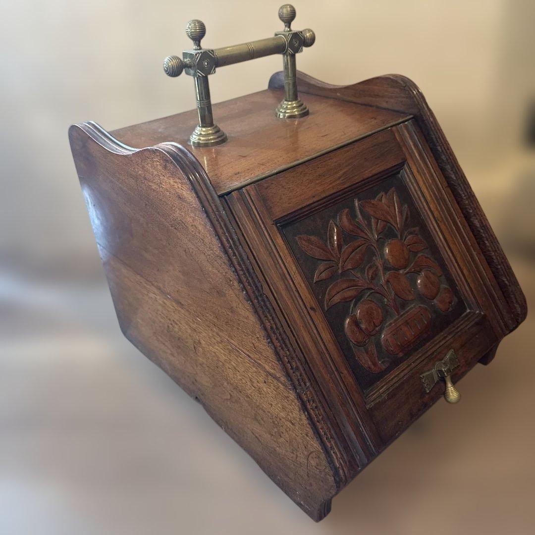 アンティーク 木製 彫刻 収納ボックス