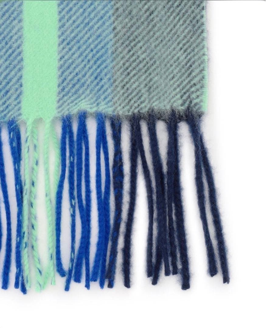 23区　ブルー【VERY掲載】カシミヤ チェック ストール