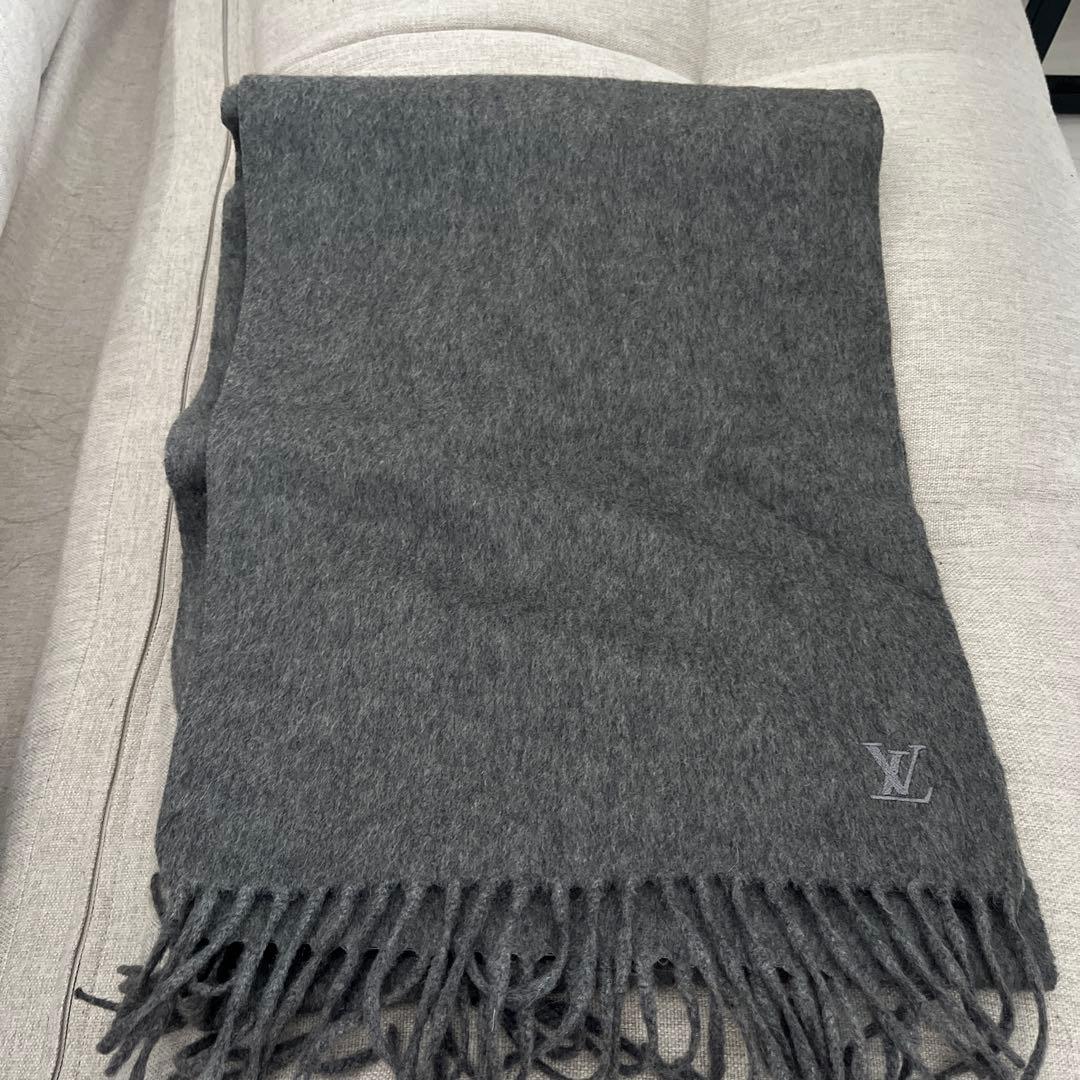 Louis Vuitton エシャルプ ジェラム マフラー カシミヤ グレー