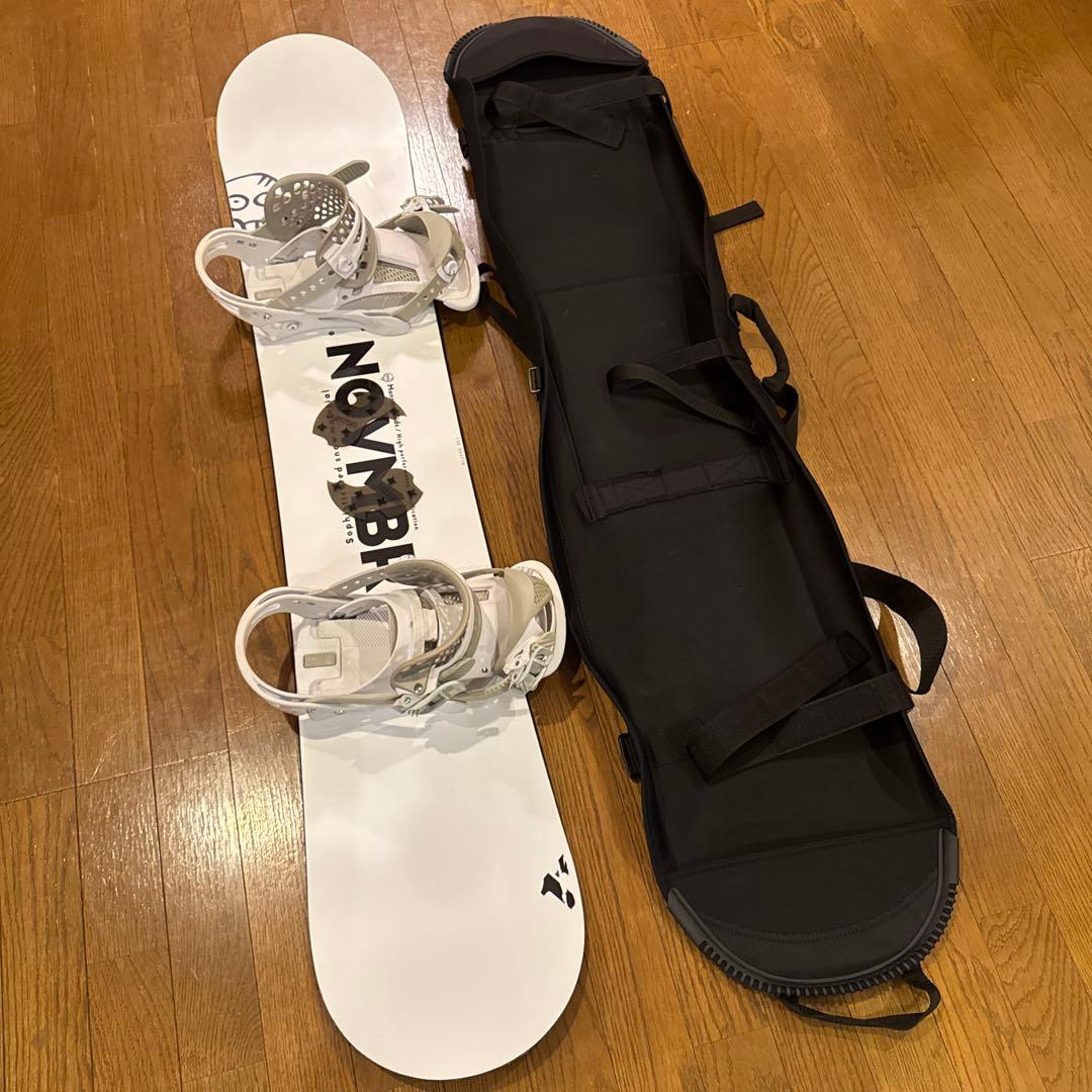 NOVEMBR KDスノーボード ホワイト ケース付き