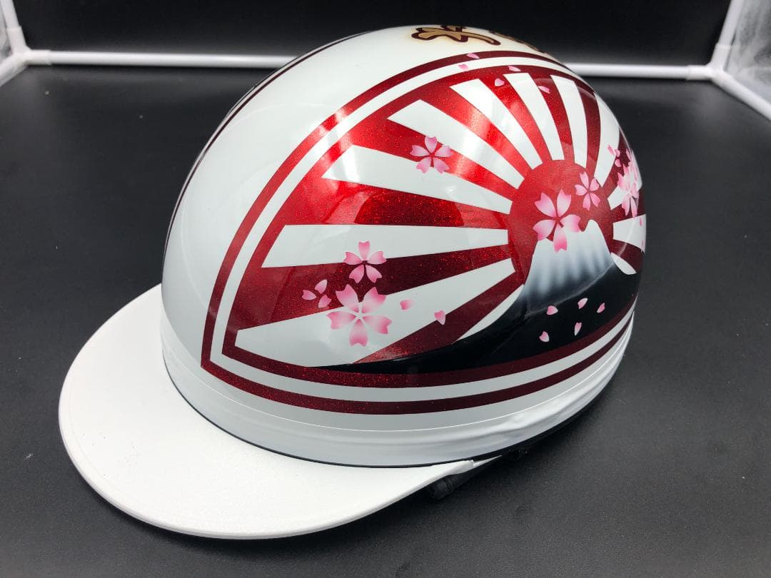 コルク半　カスタム　富士日章　マジック　ホワイトレッド　ラメ　桜　高級クリヤ