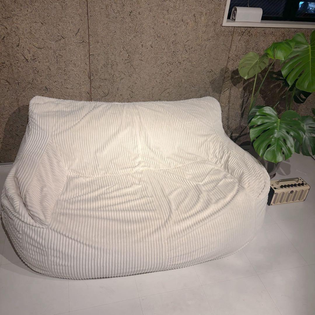 LOOSY 2人掛けビーズソファ Ivory