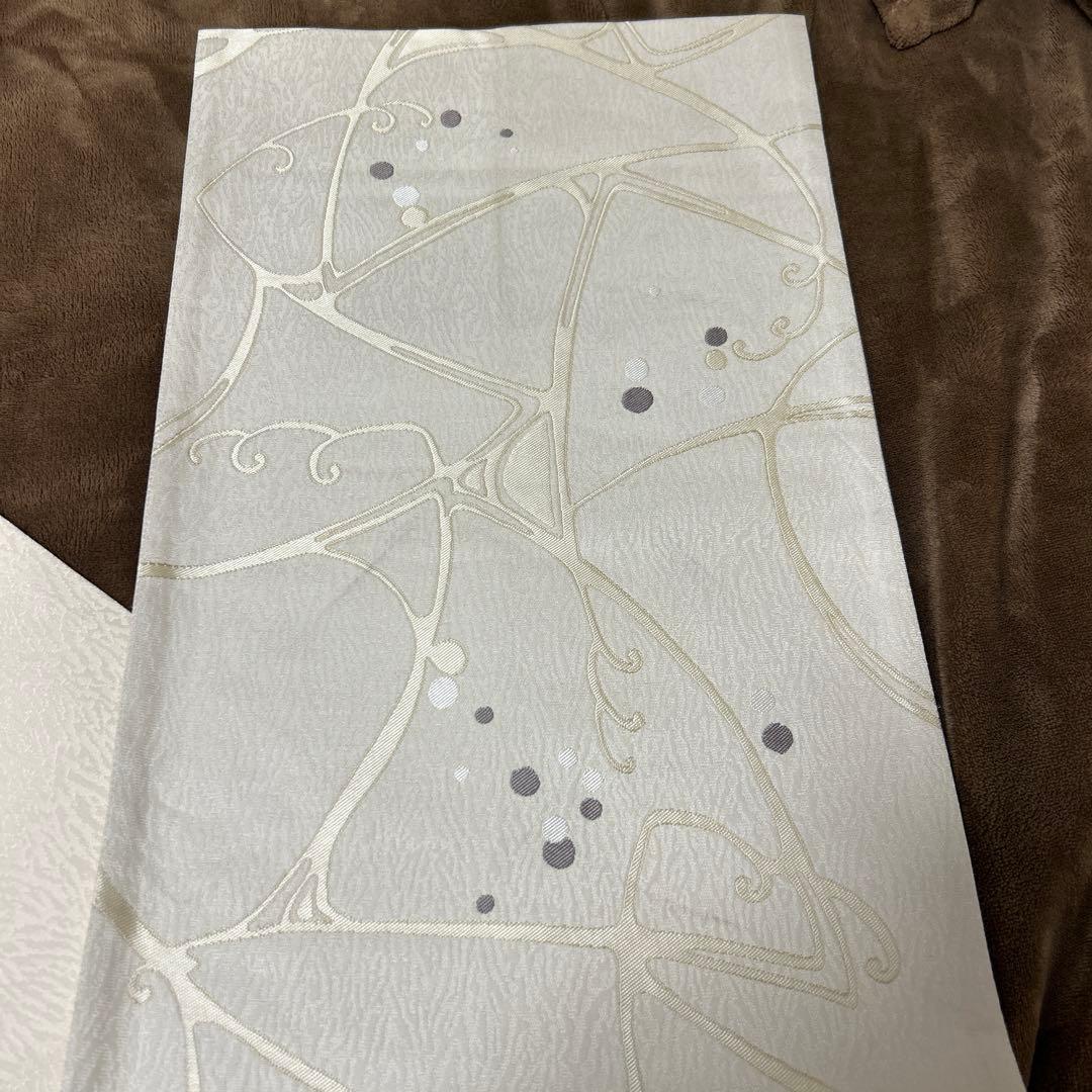 袋帯 洒落袋帯 西陣織 六通 アイボリー