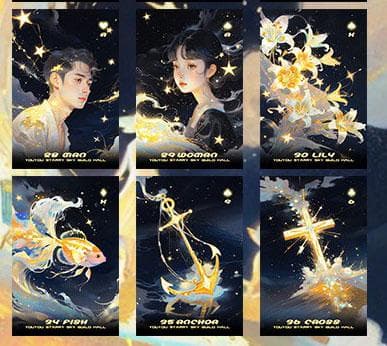 【正規品ルノルマンカード】海外インディーズ✨ケース付き✨美しい銀河の光のデッキ