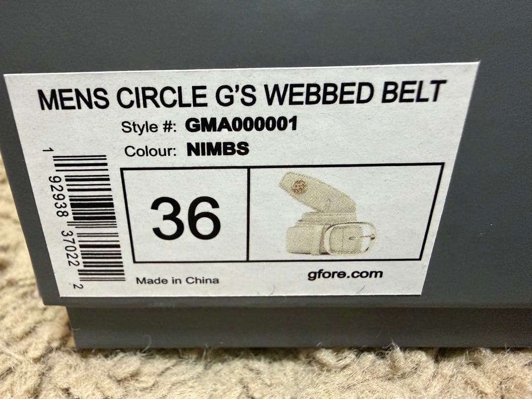 G/FORE ベルト　36