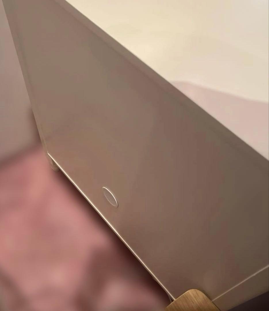 フレンチカントリー調北欧アイボリー木製キャビネット 両開きチェスト収納姫系