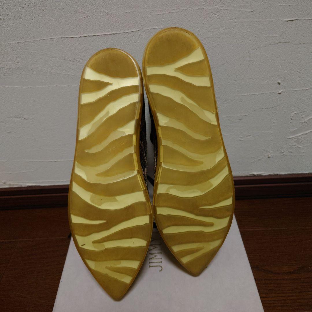 JIMMY CHOO スネーク柄 ハイカットスニーカー