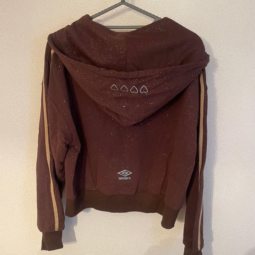 最終値下げ！UMBRO × Casselini ロゴジップパーカー ブラウン