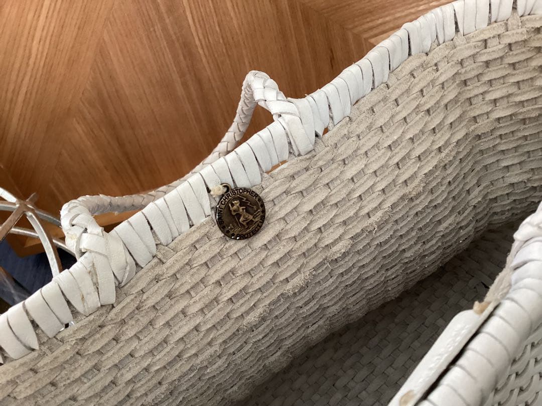 DRAGON DIFFUSION レザーカゴバッグ　白　ホワイト