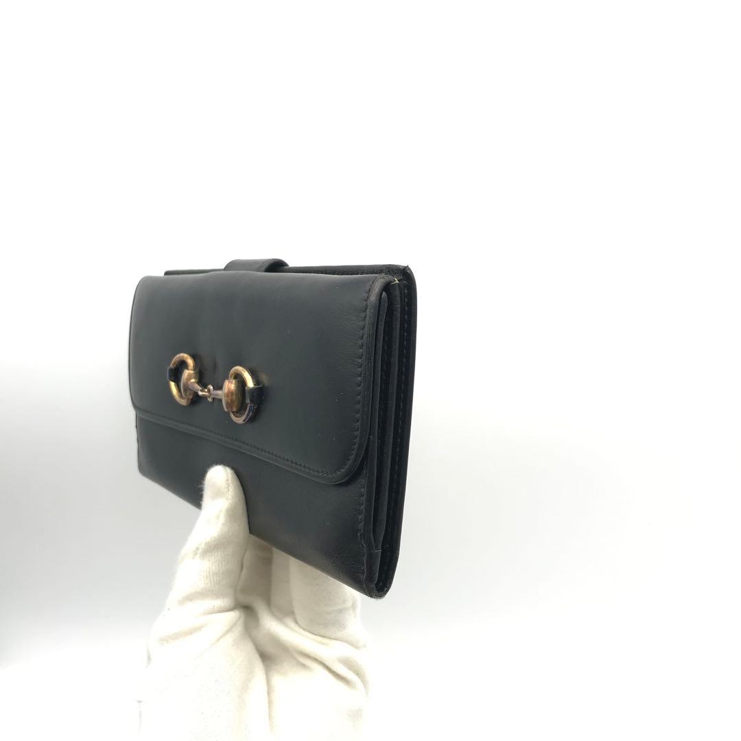 正規品　極美品　オールドグッチグッチ財布　グッチ長財布　ホースビット