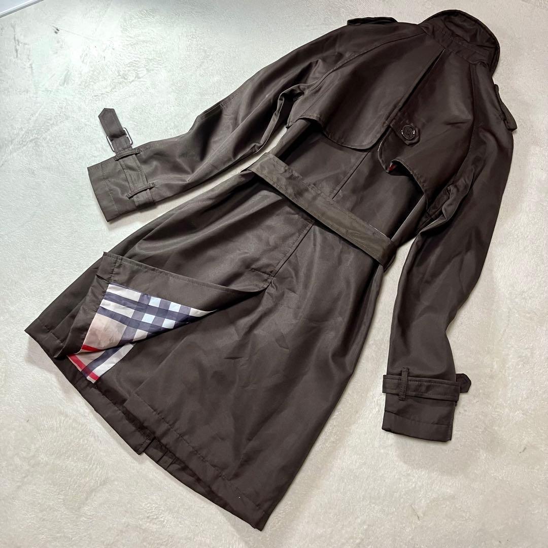 バーバリーロンドン　現行　トレンチコート　裏ノバチェック　ベルト　綿96%