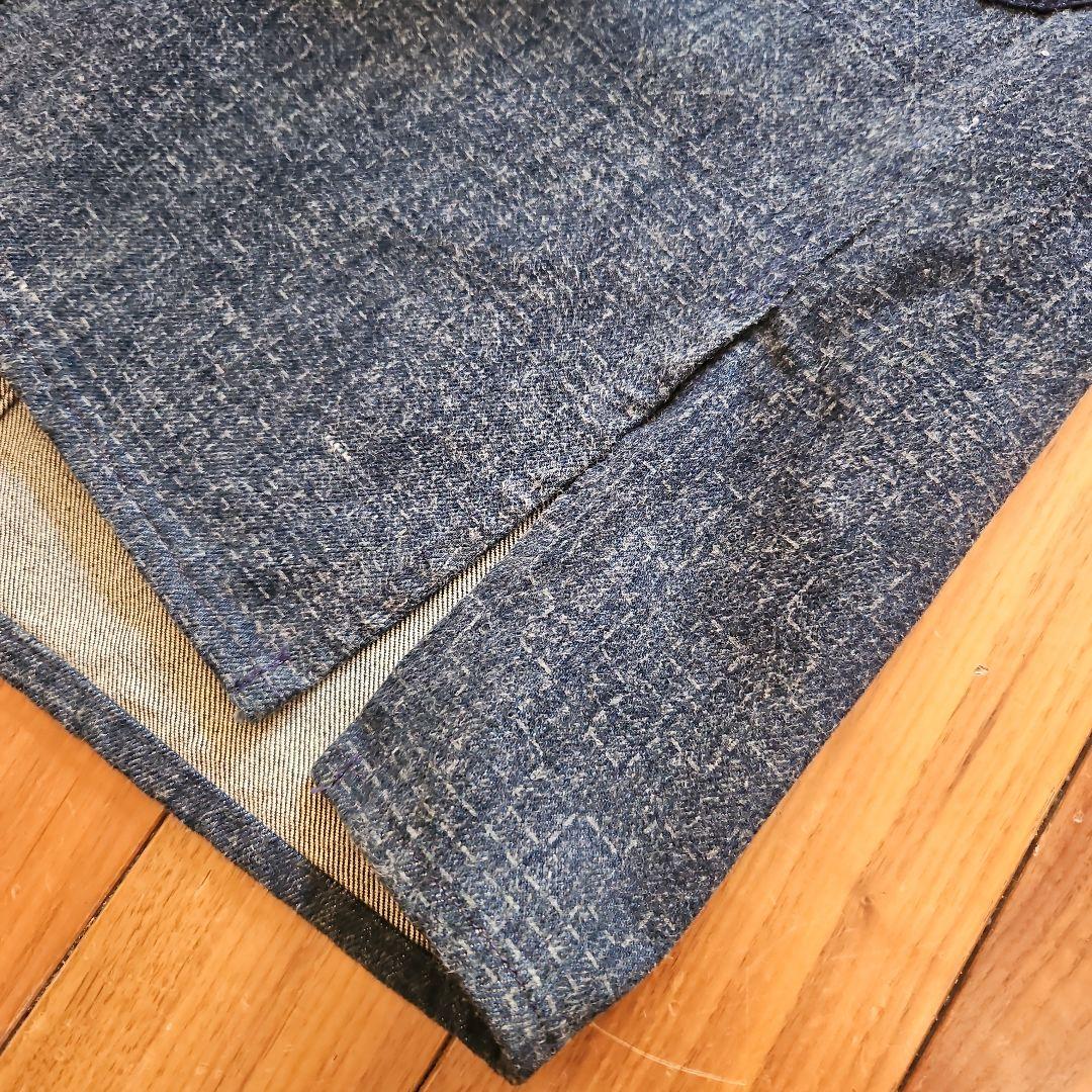 ハ*ー様 FDMTL 野良着 羽織り 刺し子調 インディゴ 藍染