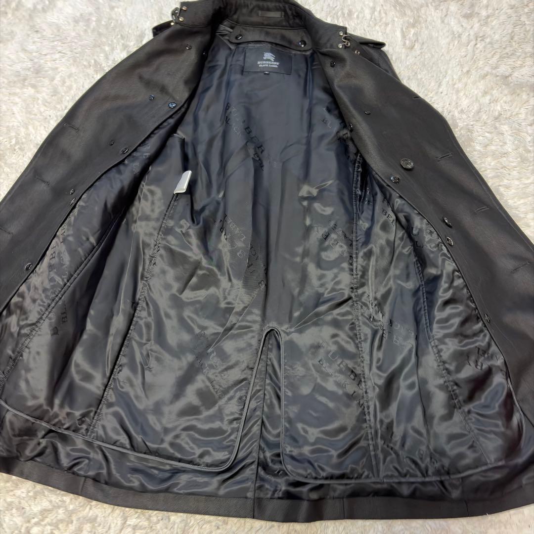 未使用品✨バーバリーブラックレーベル✨トレンチコート ヘリンボーン 黒 M