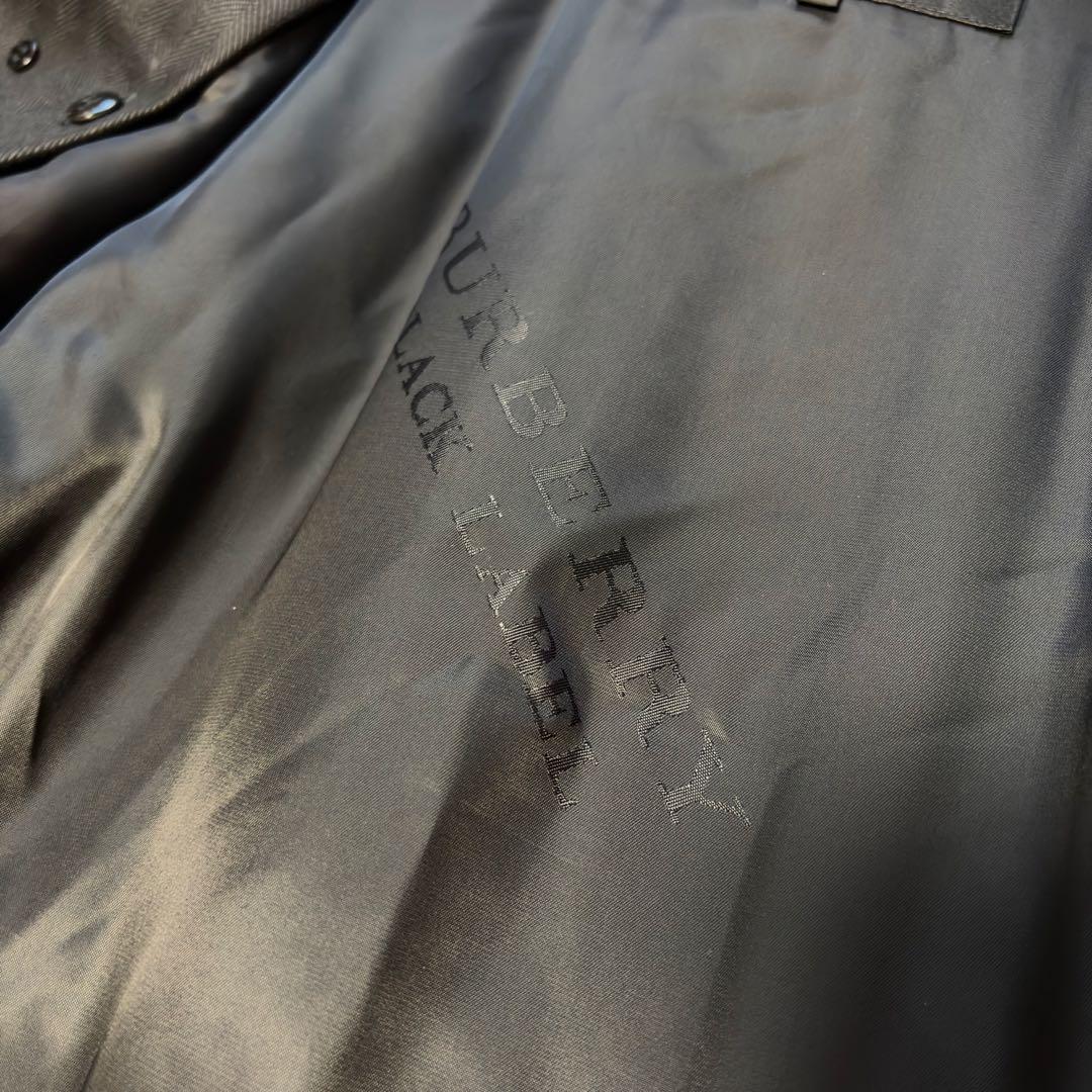 未使用品✨バーバリーブラックレーベル✨トレンチコート ヘリンボーン 黒 M