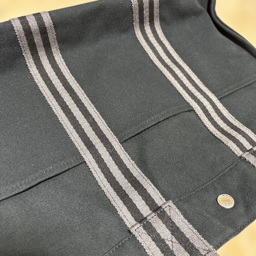 エルメス フールトゥ MMサイズ ブラックキャンバストートバッグ 【USED】