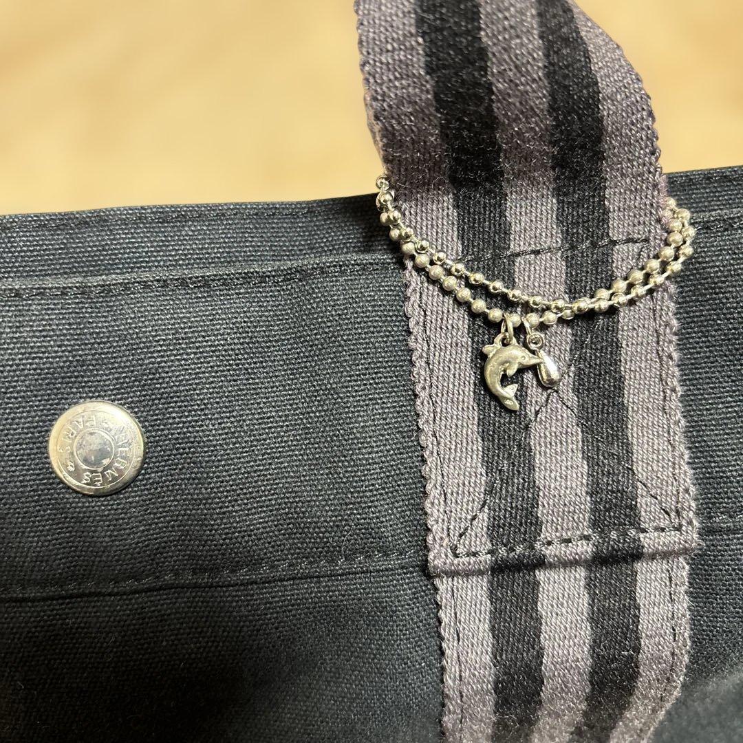 エルメス フールトゥ MMサイズ ブラックキャンバストートバッグ 【USED】