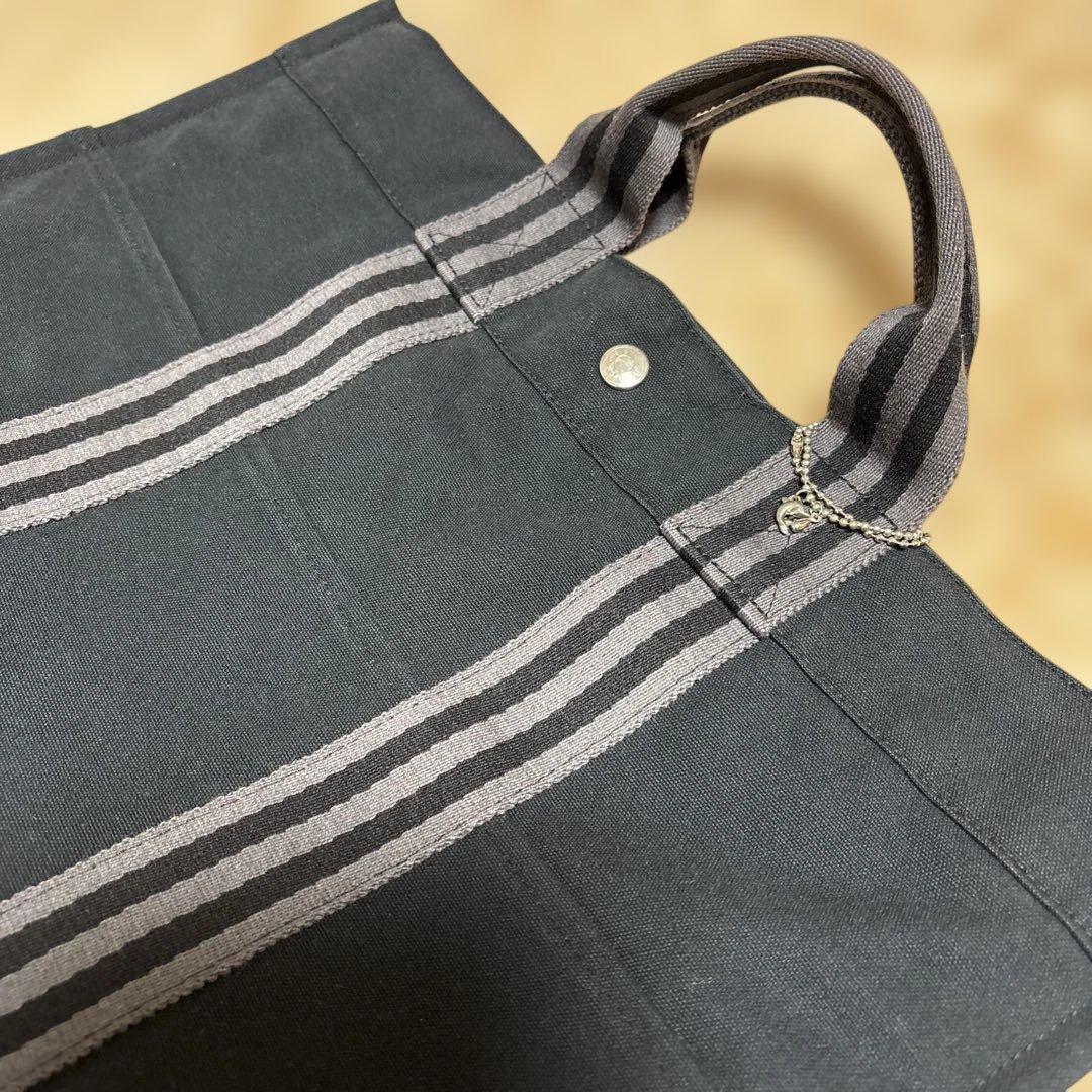 エルメス フールトゥ MMサイズ ブラックキャンバストートバッグ 【USED】