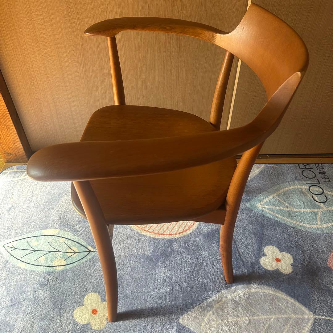 【美品】飛騨産業クレセント　CRESCENT アームチェア（板座）