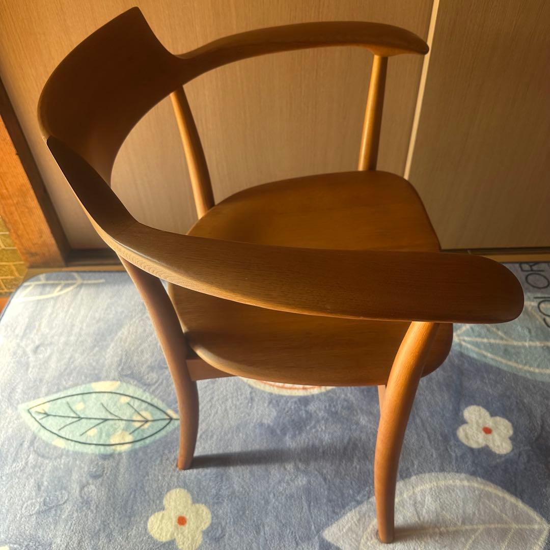 【美品】飛騨産業クレセント　CRESCENT アームチェア（板座）