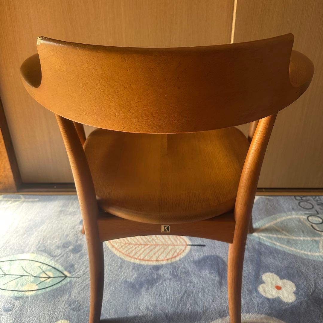 【美品】飛騨産業クレセント　CRESCENT アームチェア（板座）